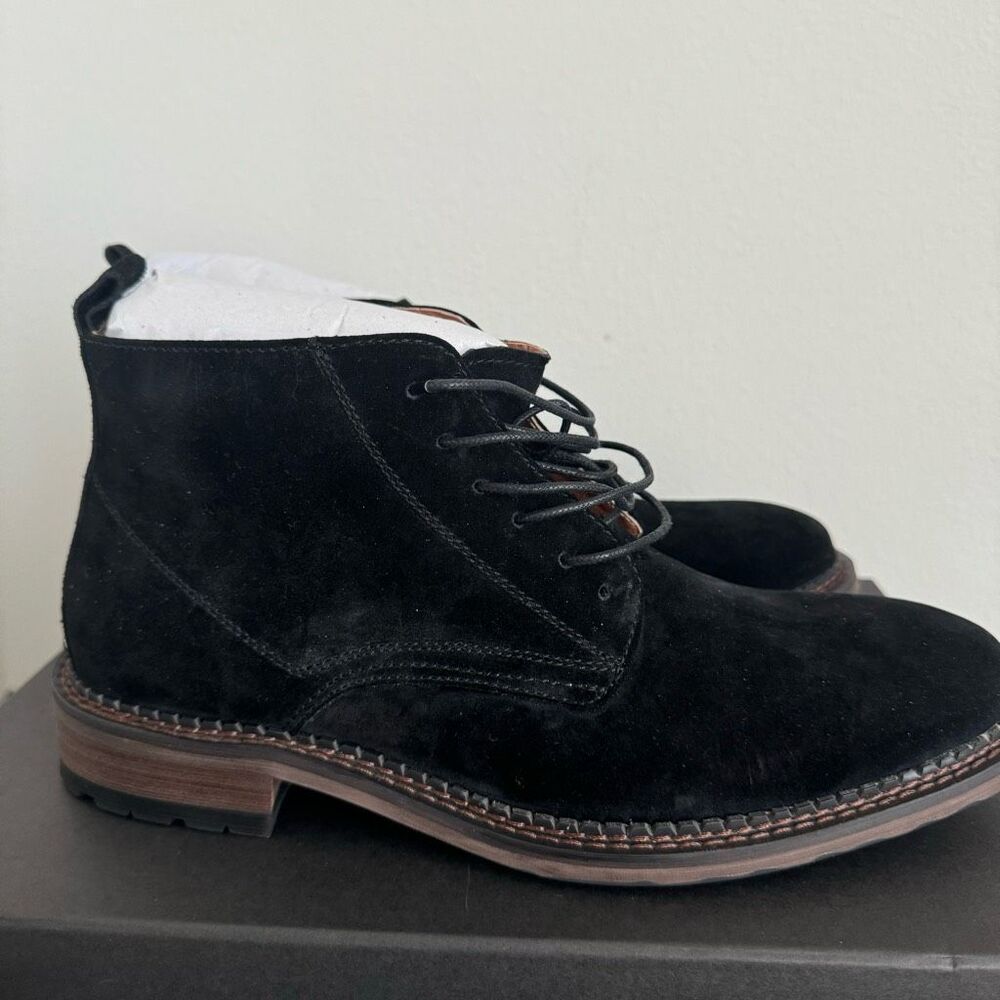 NIB Vintage Foundry Co Black Otto Suede Leather Lace Up Boots Size 8 Chukka - Picture 2 of 11